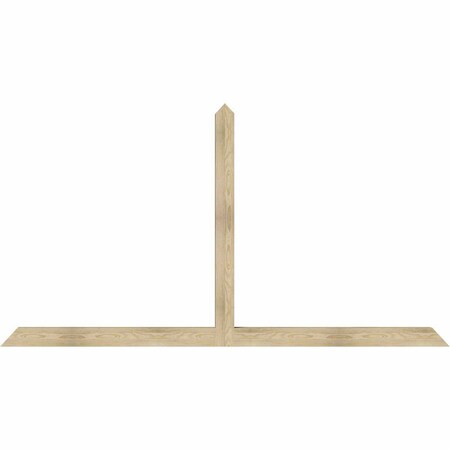 Ekena Millwork Portland Rough Sawn Timber Gable Bracket, Douglas Fir, 96"W x 52"H x 4"D x 4"F, 13/12 Pitch GBW096X52X0404POR00RDF